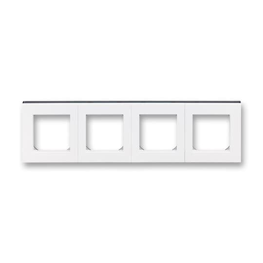 3901H-A05040 62 Rámeček pro elektroinstalační přístroje, čtyřnásobný, bílá / kouřová černá